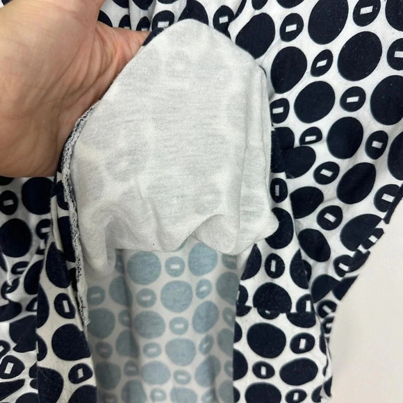 Frank Walter navy/white, lined, short sleeve top. Size 14. - Picture 6 of 7